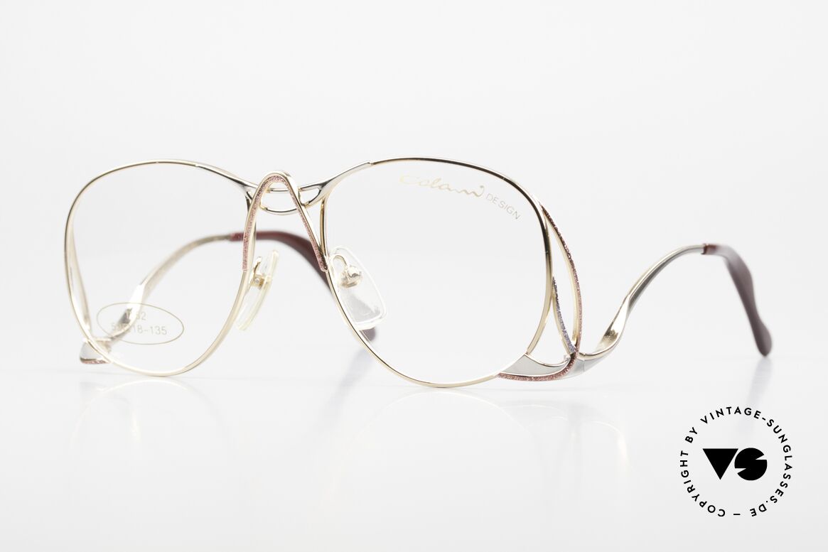 Colani 1152 Gold Silber Pink Glitzer Effekt, Luigi COLANI Brille Mod. 1152 aus den 80er Jahren, Passend für Damen