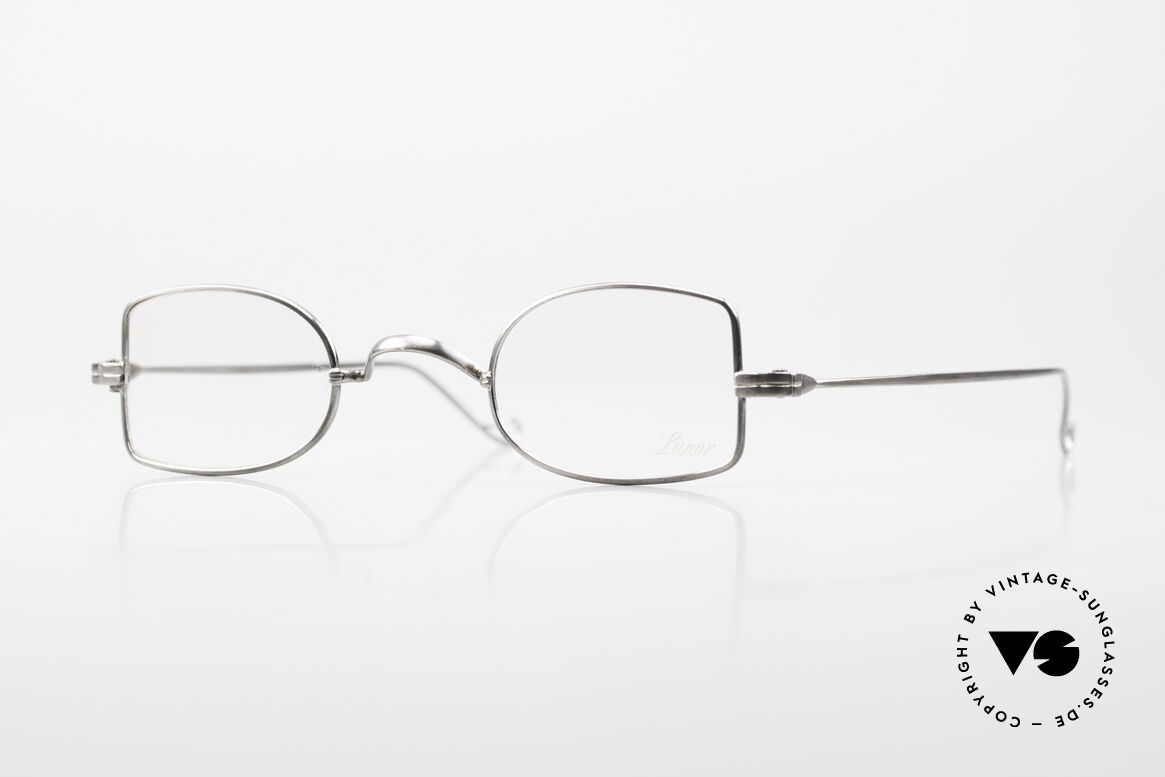 Lunor II 09 Vintage Brille Antik Silber, rare, alte Lunor Brille aus der originalen "II" Serie, Passend für Herren und Damen