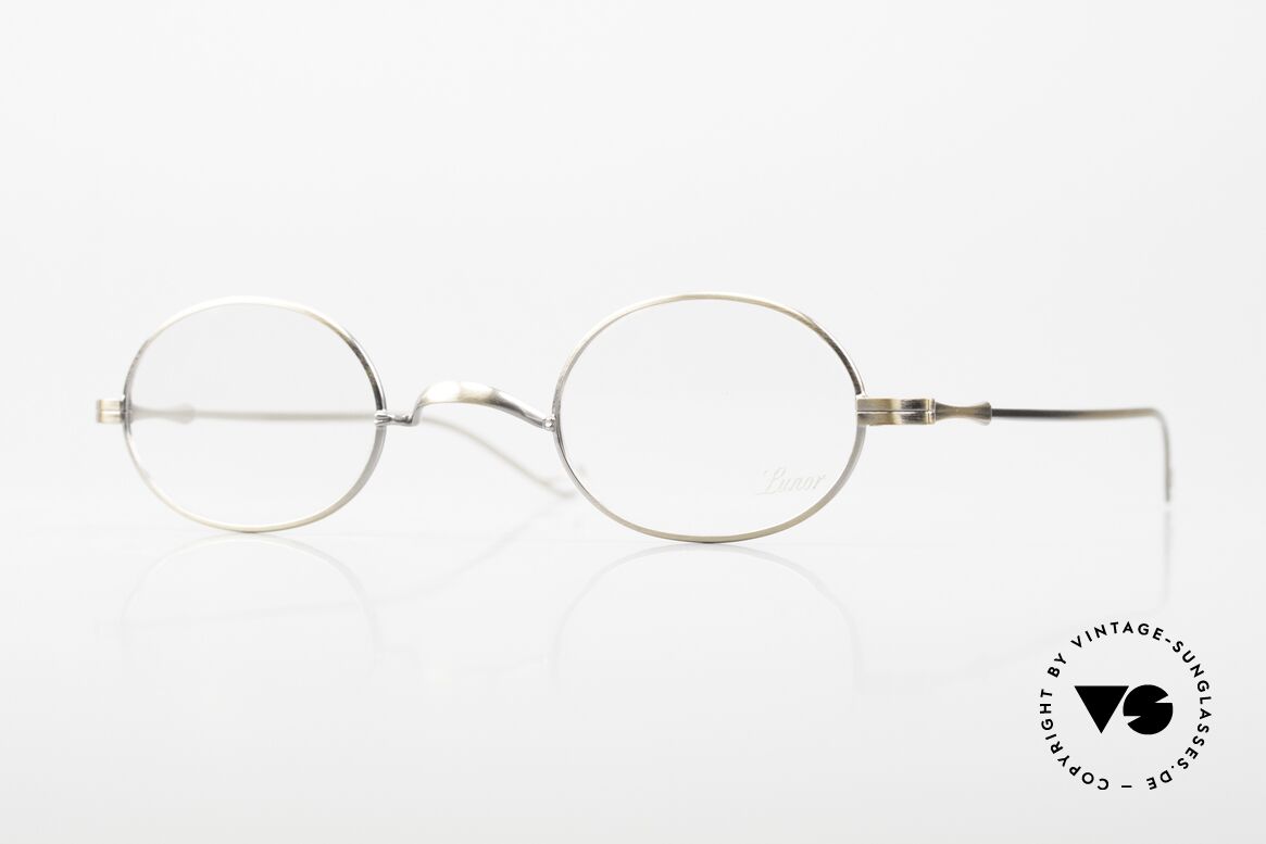 Lunor II 10 Limited Metallbrille Antik Gold, ovale vintage Brille der Lunor II Serie, Metallfassung, Passend für Herren und Damen