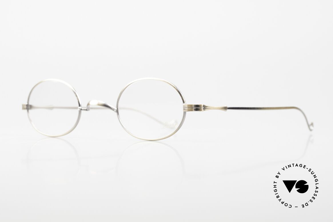 Lunor II 10 Limited Metallbrille Antik Gold, kleine Brille in Gr. 43/26; für große Stärken geeignet, Passend für Herren und Damen