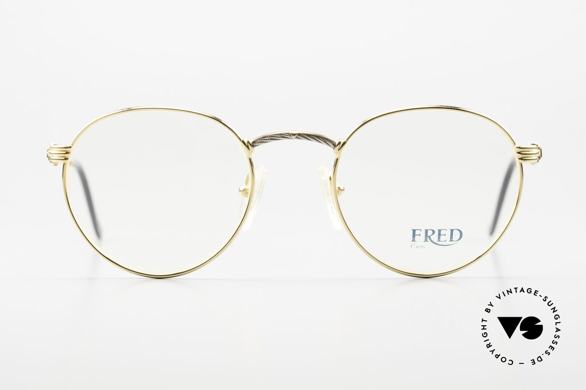 Fred Ouragan Luxus Panto Brille Herren, marines Design (charakteristisch Fred) in Top-Qualität, Passend für Herren