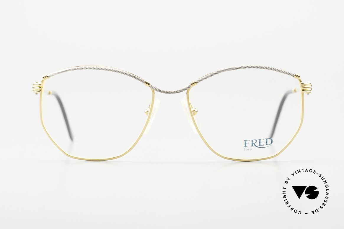 Fred Cythere - M Vintage Luxusbrille Damen, marines Design (charakteristisch Fred); Top-Qualität, Passend für Damen