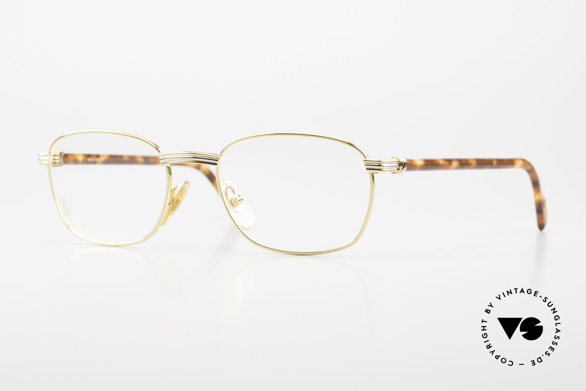 Cartier Aube - S 90er Brille Klassisch Eckig, edle Cartier Designerbrille aus den 90ern, Gr. 52°19, Passend für Herren