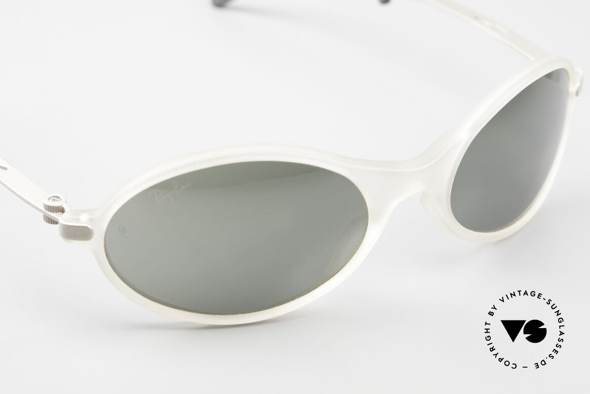 Ray Ban Orbs Oval Combo 90er Sonnenbrille Sport, silber-verspiegelte Bausch&Lomb B&L Mineral-Gläser, Passend für Herren