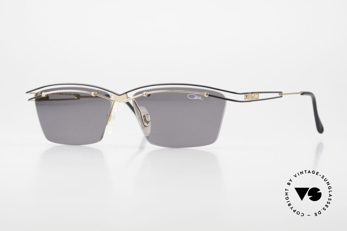 Cazal 992 Eckige Designer Sonnenbrille, markantes CAZAL Design aus den 1990er Jahren, Passend für Damen