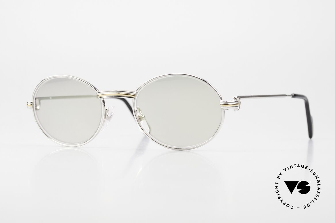 Cartier Saint Honore - S Ovale Luxus Sonnenbrille 90er, ovale VINTAGE Cartier Sonnenbrille von circa 1998, Passend für Herren und Damen