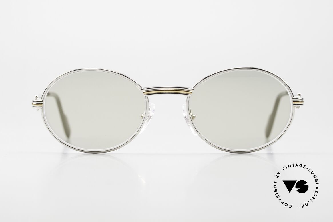 Cartier Saint Honore - S Ovale Luxus Sonnenbrille 90er, edles & zeitloses Design, SMALL-Größe 49°18, 130, Passend für Herren und Damen