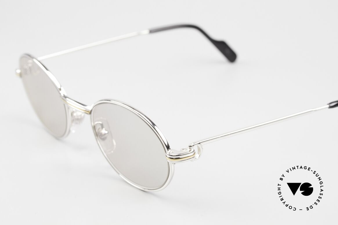 Cartier Saint Honore - S Ovale Luxus Sonnenbrille 90er, neue, high-end entspiegelte Mineralgläser; 100% UV, Passend für Herren und Damen