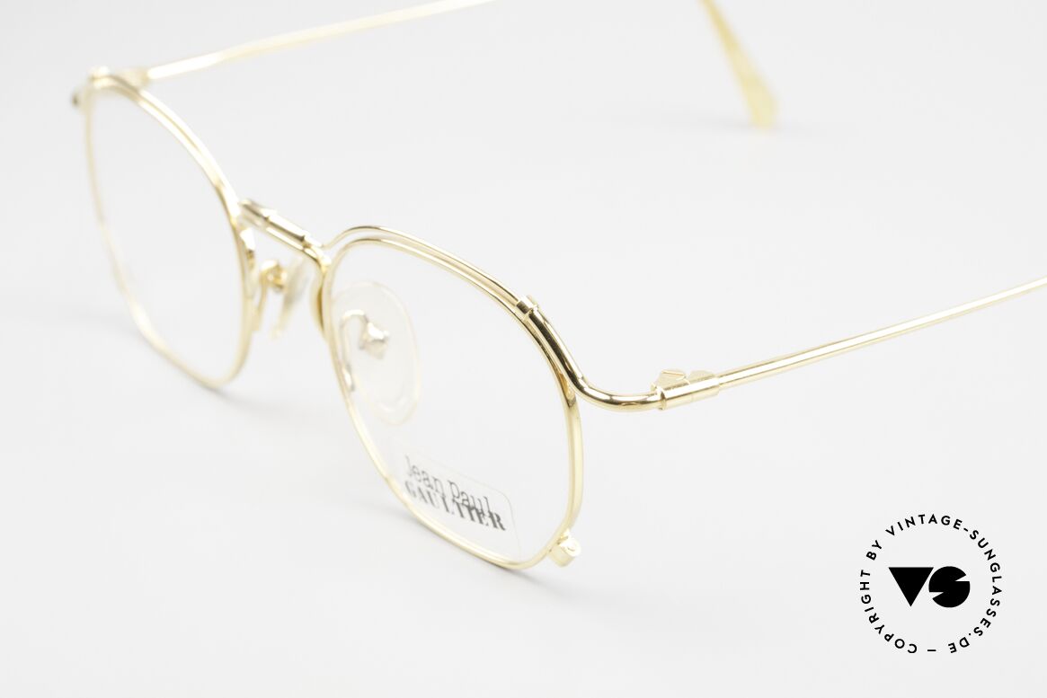 Jean Paul Gaultier 55-2171 Vergoldete Designerbrille, nie getragen (wie alle unsere alten vintage GAULTIERS), Passend für Herren und Damen