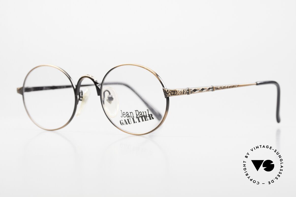 Jean Paul Gaultier 55-9672 Rare Vintage Designerbrille, 'smoke bronze' Lackierung mit orig. DEMO-Gläsern, Passend für Herren und Damen