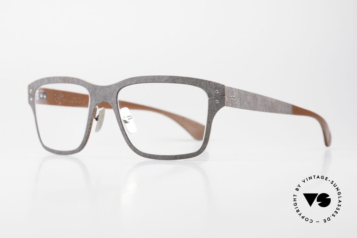 Lucas de Stael Stratus Thin 12 Luxusbrille Mit Lederüberzug, Luxusmodell mit Leder-Überzug (Connoisseur-Brille), Passend für Herren