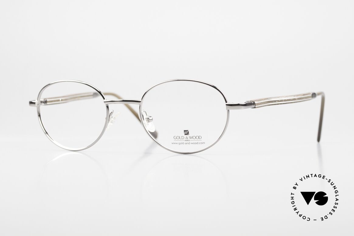 Gold & Wood 409 Luxus Holzbrille Platinum, GOLD & WOOD Paris Brille, 409-5 in Größe 46-19, Passend für Herren und Damen
