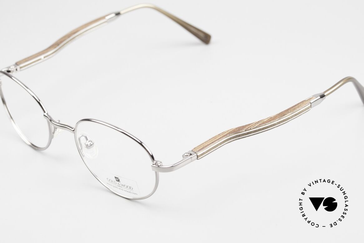 Gold & Wood 409 Luxus Holzbrille Platinum, wahre Top-Qualität mit flexiblen Federscharnieren, Passend für Herren und Damen