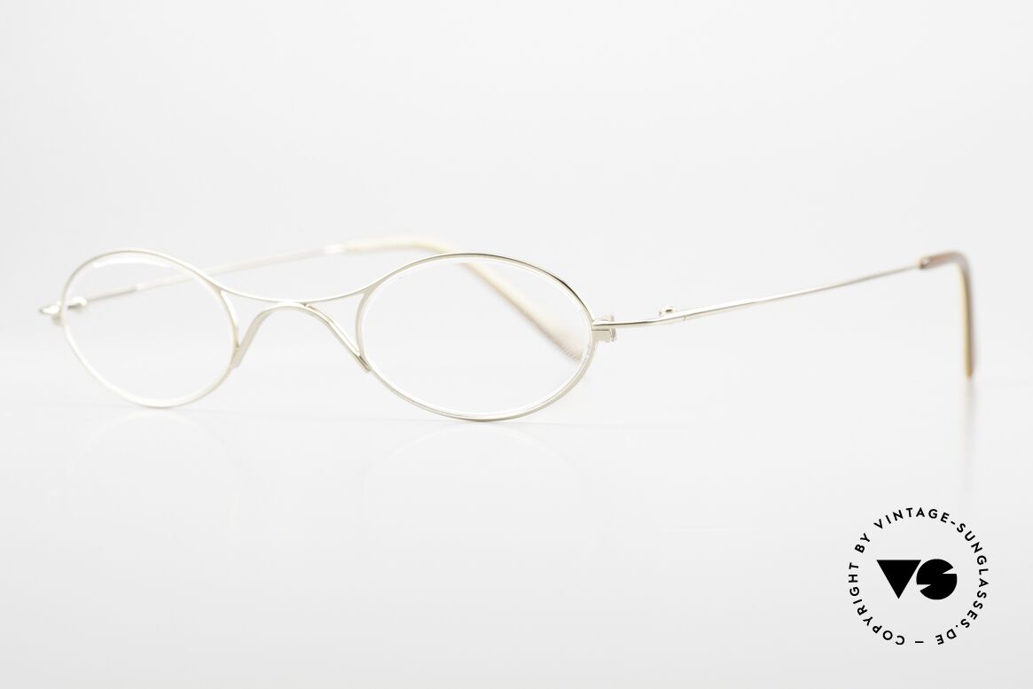 Lesca Ov.X Im Stile der Schubert Brille, klassische Brillenform in einem zeitlosen Design, Passend für Herren und Damen