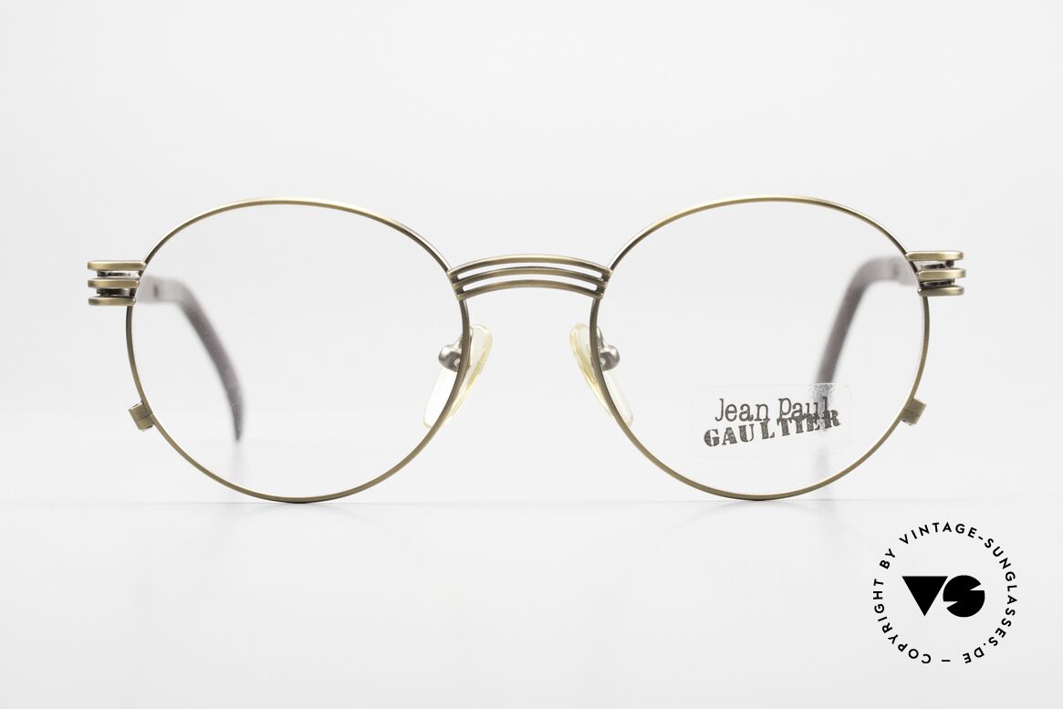 Jean Paul Gaultier 55-3174 Designer Vintage Brille 90er, Bügel in Form einer Gabel (typisch einzigartig Gaultier), Passend für Herren und Damen