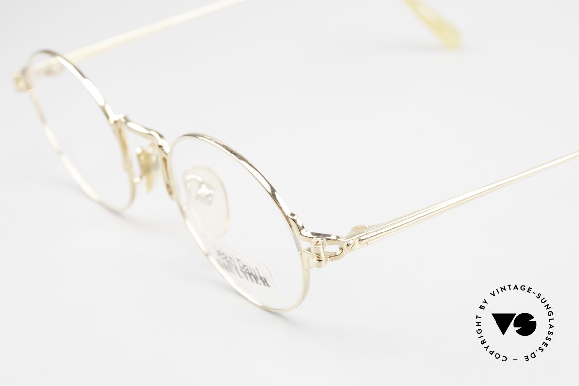 Jean Paul Gaultier 55-3171 Runde 90er Brille Vergoldet, herausragende Fertigungsqualität (22kt VERGOLDET), Passend für Herren und Damen