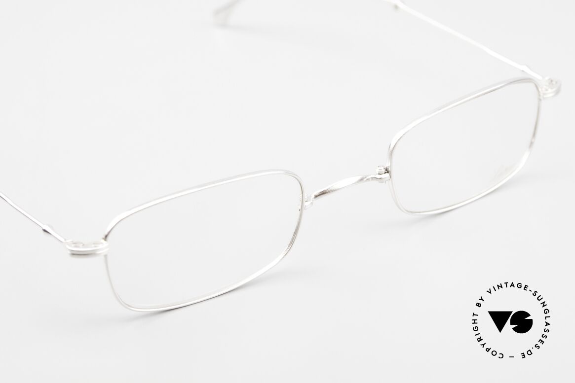 Lunor XXV Folding 01 Faltbare Eckige Brille Unisex, feines, ungetragenes LUNOR Einzelstück (RARITÄT), Passend für Herren und Damen