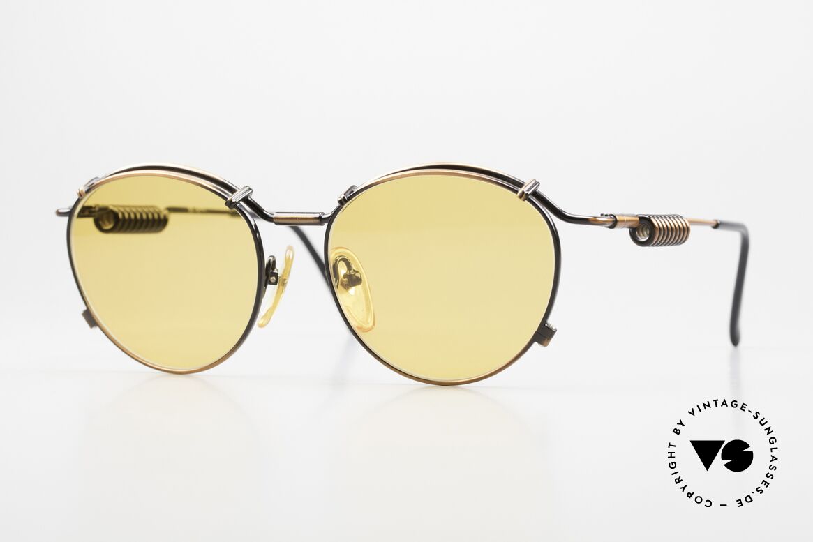 Jean Paul Gaultier 56-9174 Vintage Brille Antik Kupfer, Gaultier vintage Designersonnenbrille von 1993, Passend für Herren und Damen