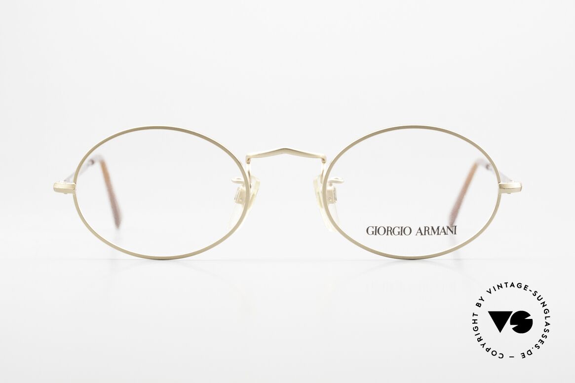Giorgio Armani 116 90er Designer Brille Fassung, ovaler Rahmen für Damen und Herren zugleich, Passend für Herren und Damen