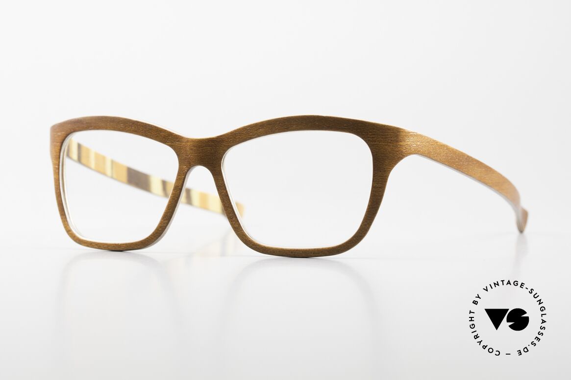 W-Eye 404 Unisex Holzbrille aus Italien, W-Eye Holzbrille aus Italien; Größe 53-15, 146mm, Passend für Herren und Damen