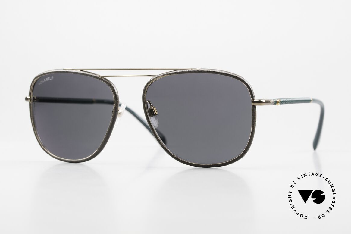 Chanel 4230 Luxus Sonnenbrille Leder, CHANEL Sonnenbrille 4230, Größe 55-16, color 470, Passend für Herren und Damen