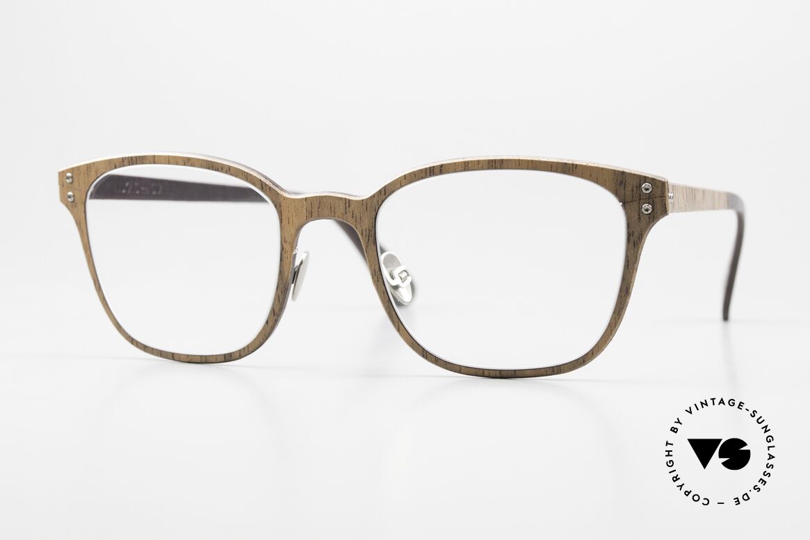 Lucas de Stael Nemus Thin 09 Luxus Brille Holz & Leder, LUCAS de STAËL, Nemus Thin 09, Gr. 50/22, col. 06, Passend für Herren und Damen