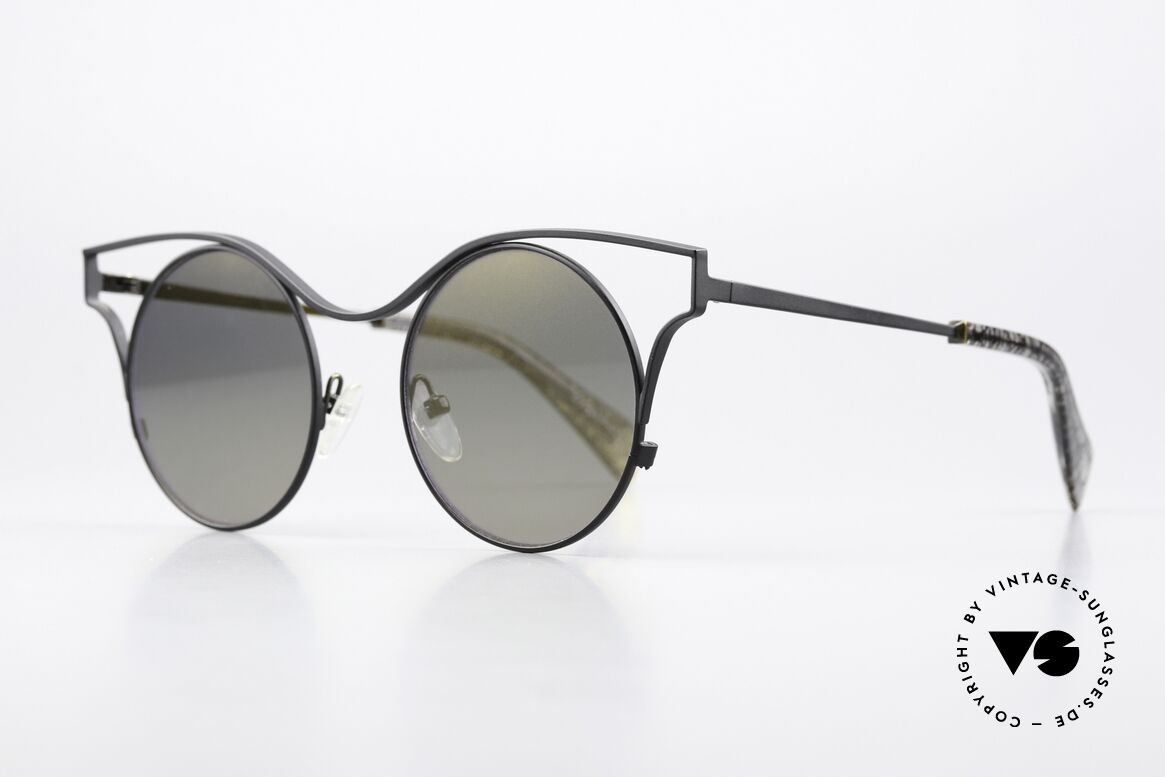 Yohji Yamamoto YY7014 Extravagante Sonnenbrille, klare, auffallende Formen; oft in übergroßen Maßen, Passend für Damen