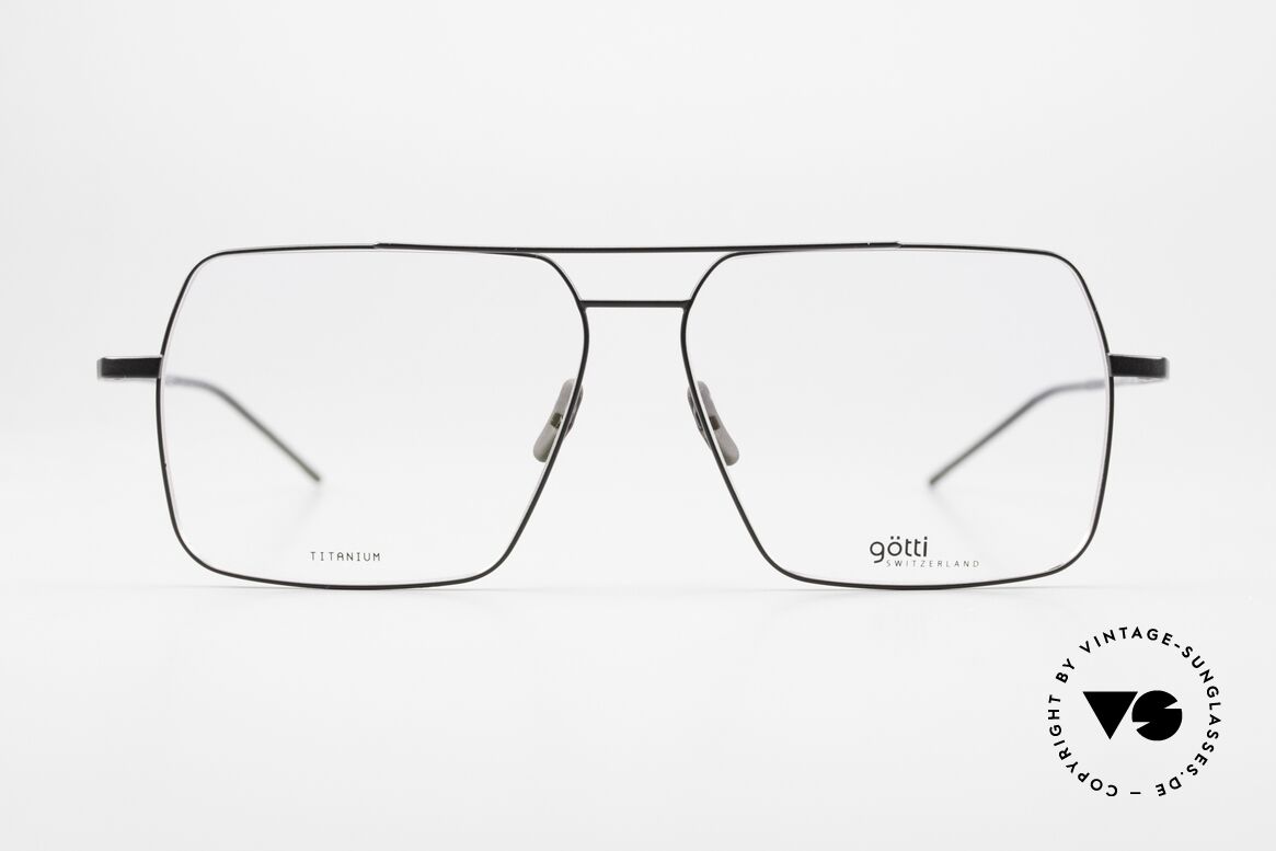 Götti Dotey Herrenbrille aus Titanium, Götti / Goetti Brille Dotey, col. BLKM, Größe 56/12, Passend für Herren