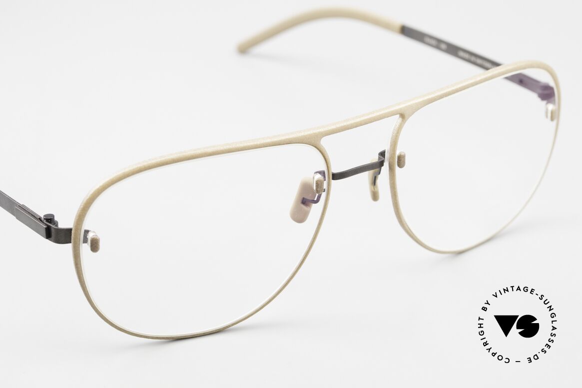 Götti Perspective Bold03 Innovative Pilotenbrille, ungetragenes Designerstück von 2019, mit Hartetui, Passend für Herren