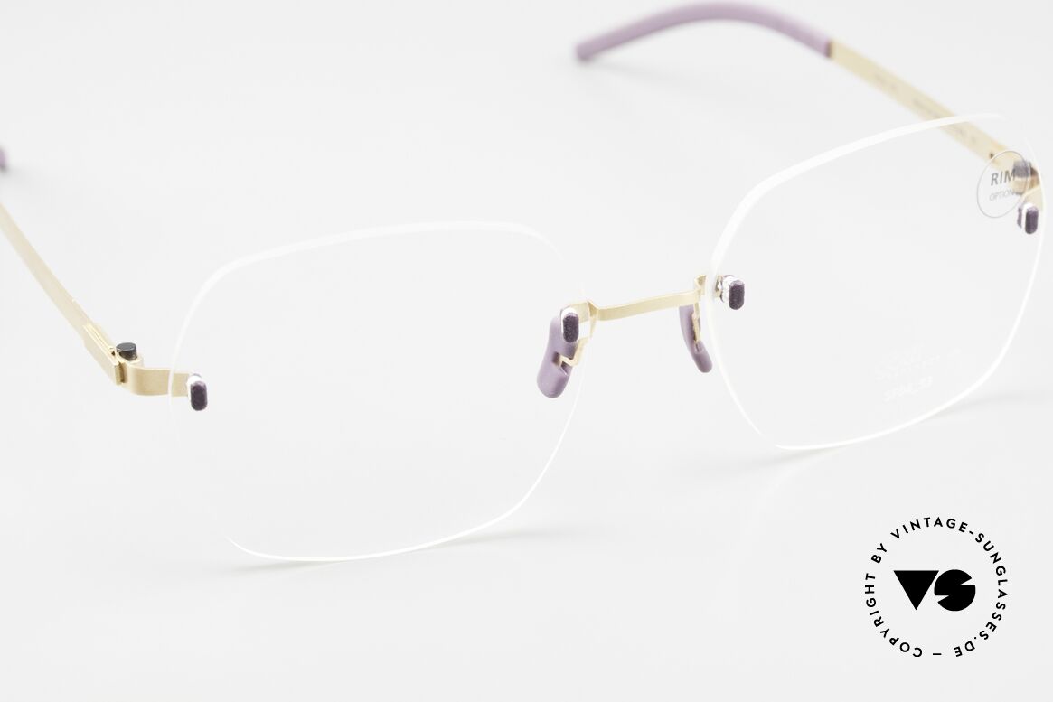 Götti Perspective SF04 Innovative Randlose Brille, ungetragenes Designerstück von 2019, mit Hartetui, Passend für Damen