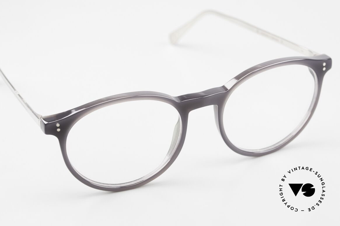 Gernot Lindner GL-506 925er Silberbrille Panto Stil, hier mit Azetat-Front & zudem Palladium plattiert, Passend für Herren und Damen