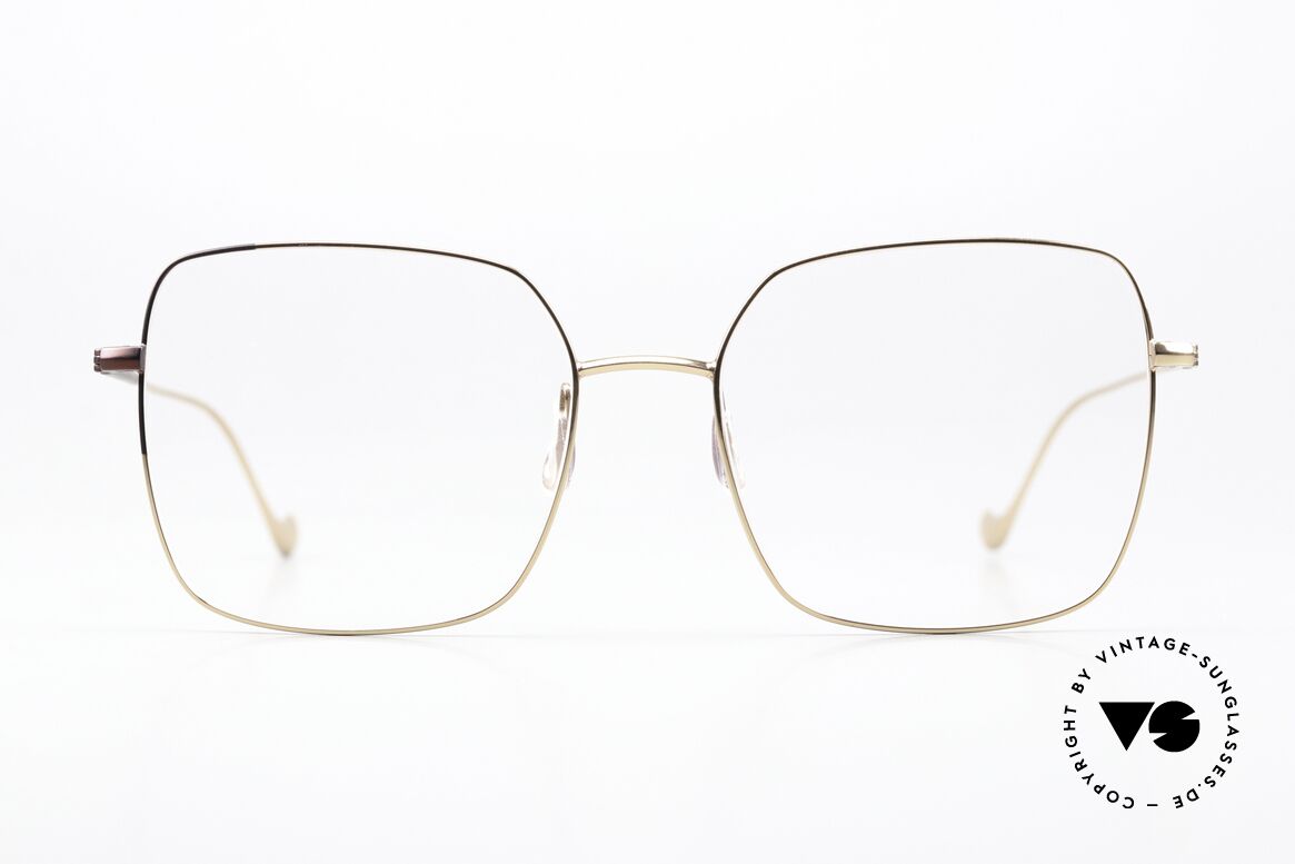 Caroline Abram Valeria Eckige Metallbrille Frauen, eine zauberhafte, große Damen-Brille aus Paris, Passend für Damen