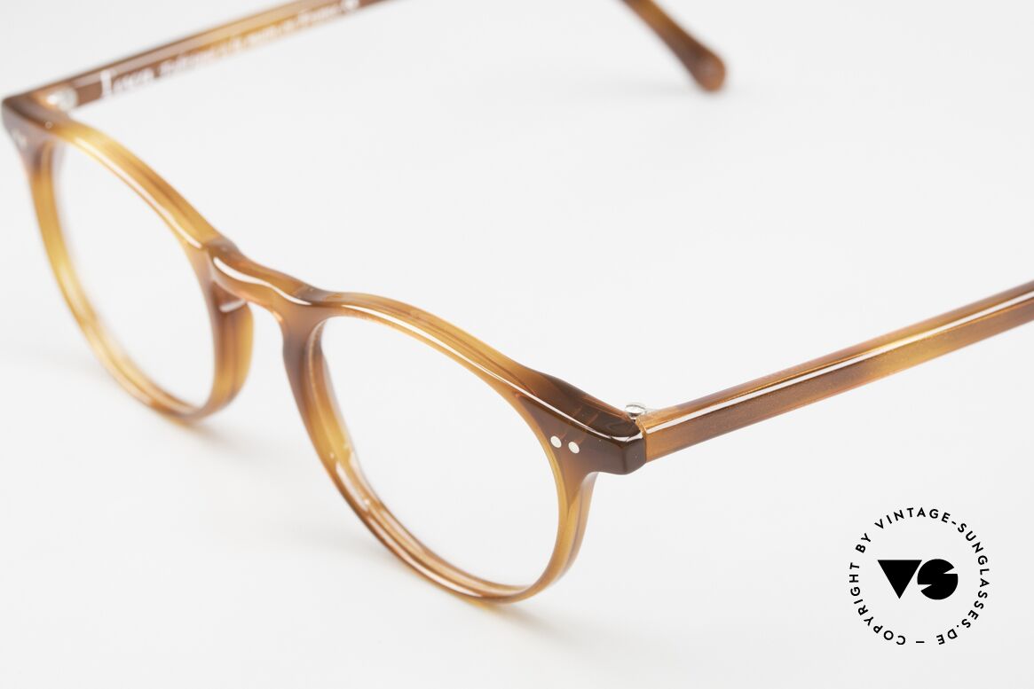 Lesca P18 Klassische Brille Panto, schöne Azetat-Brille, made in France, handgemacht, Passend für Herren und Damen
