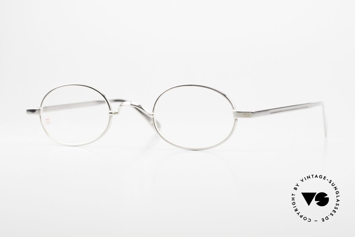 Gernot Lindner GL-I72 Ovale 925er Silberbrille, seit 2005 kreiert der Lunor-Gründer Silberbrillen, Passend für Herren und Damen
