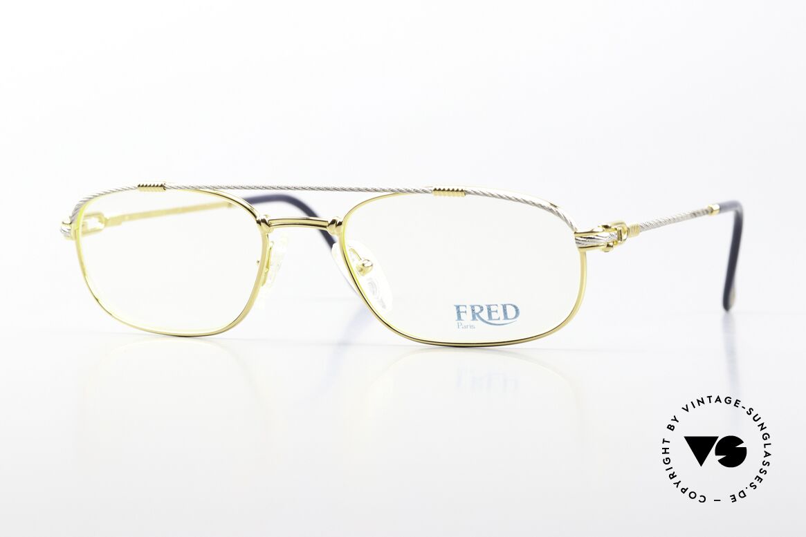 Fred Fregate - M Luxus Seglerbrille M Fassung, einmalige Designerbrille von Fred, Paris aus den 80ern, Passend für Herren