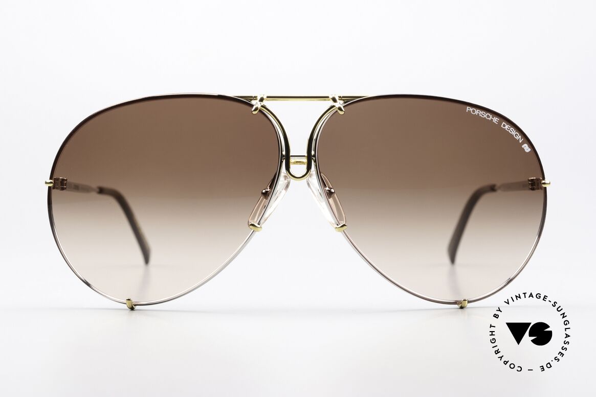 Porsche 5621 80er Bicolor Sonnenbrille, bicolor: gold/silber = meistverkauft in den 1980ern, Passend für Herren