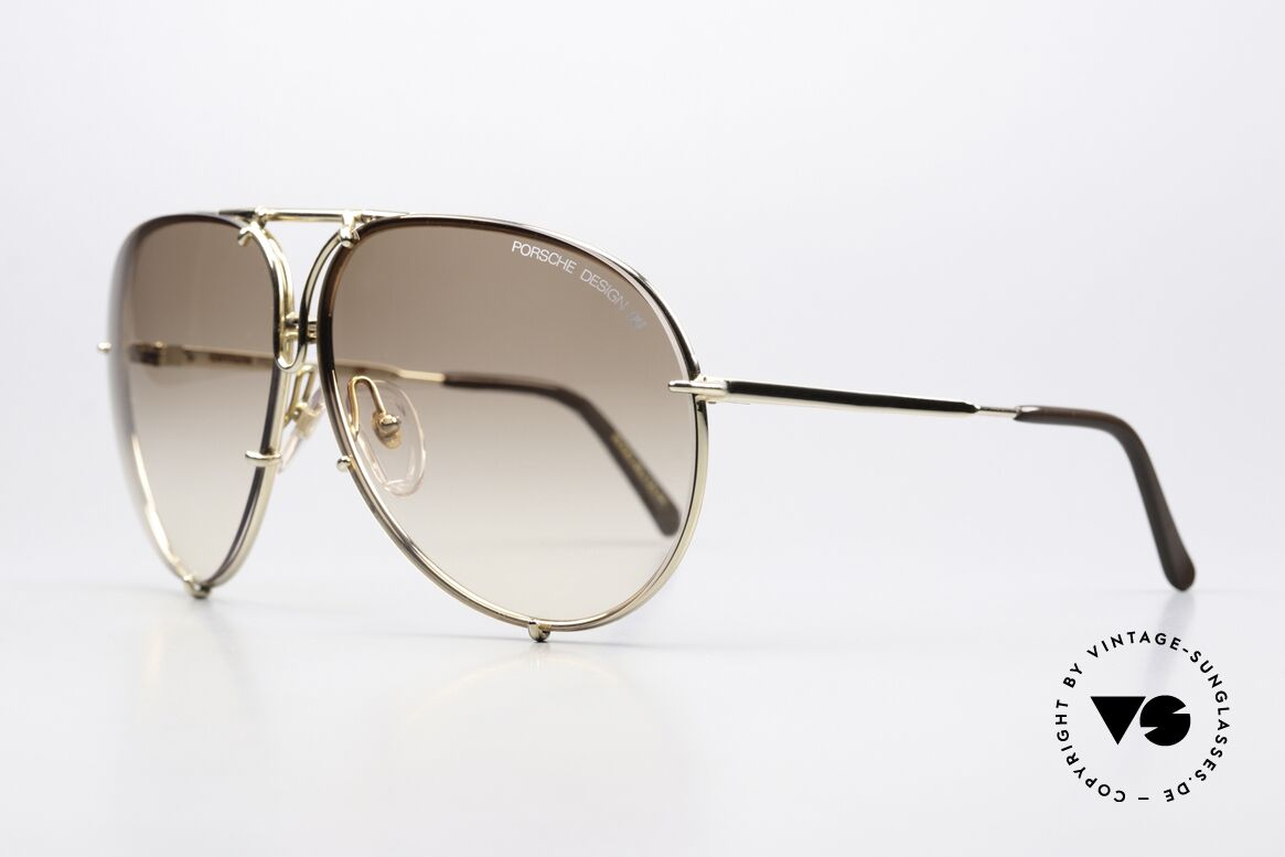 Porsche 5623 Black Mass Film Sonnenbrille, die 80er Legende mit den auswechselbaren Gläsern, Passend für Herren und Damen