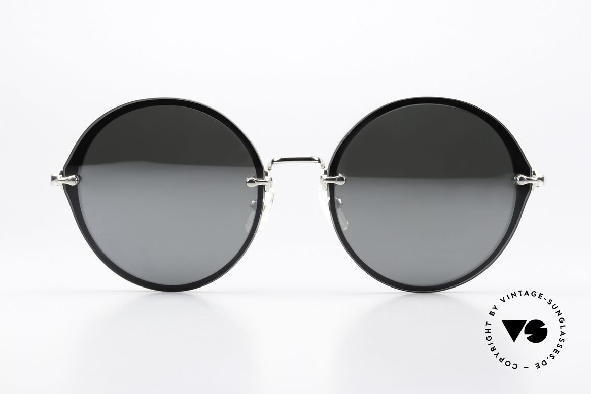 USh by Yuichi Toyama US-006 Designersonnenbrille Randlos, oversized Design mit verspiegelten Sonnengläsern, Passend für Damen