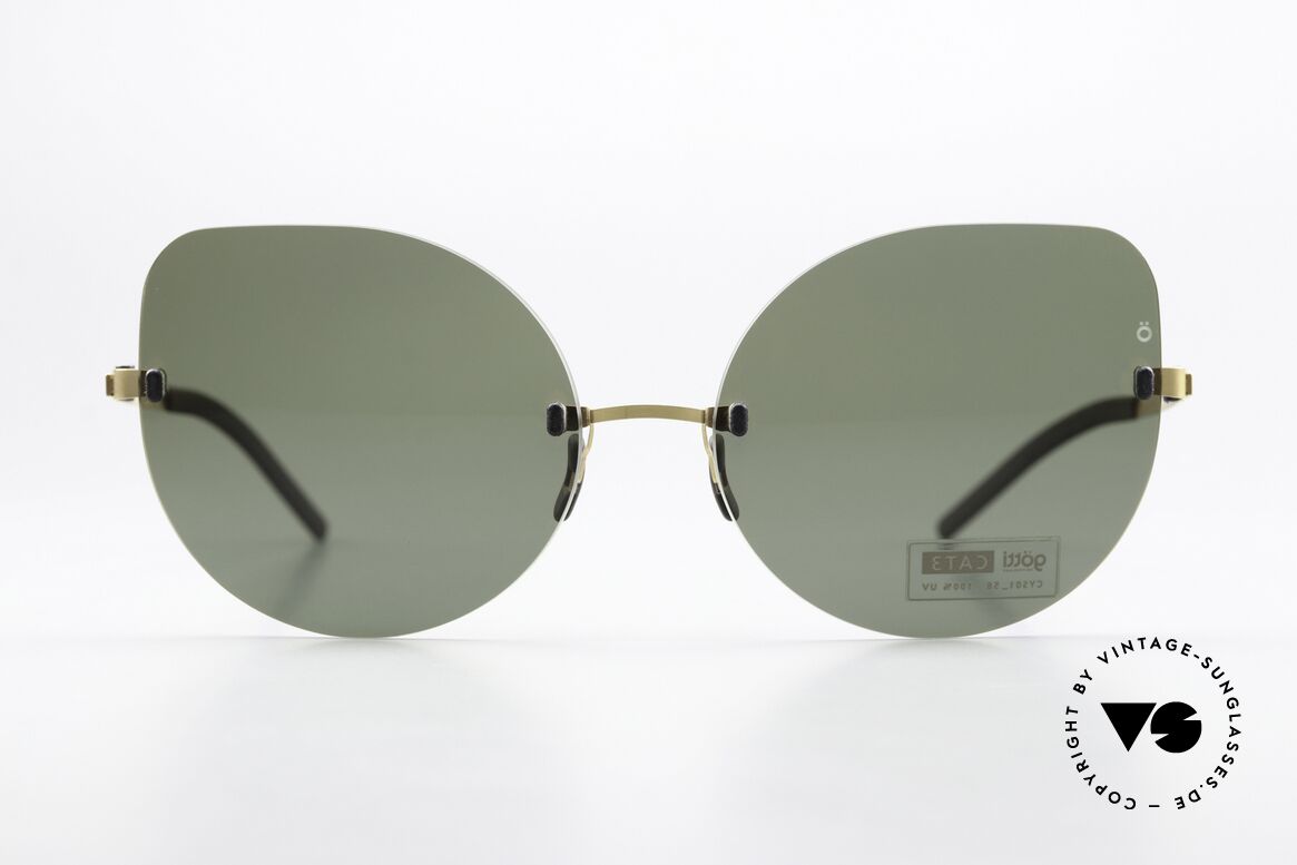 Götti Perspective Cyso 01 Feminine Sonnenbrille Randlos, randlose Sonnenbrille; auffällig & minimalistisch!, Passend für Damen