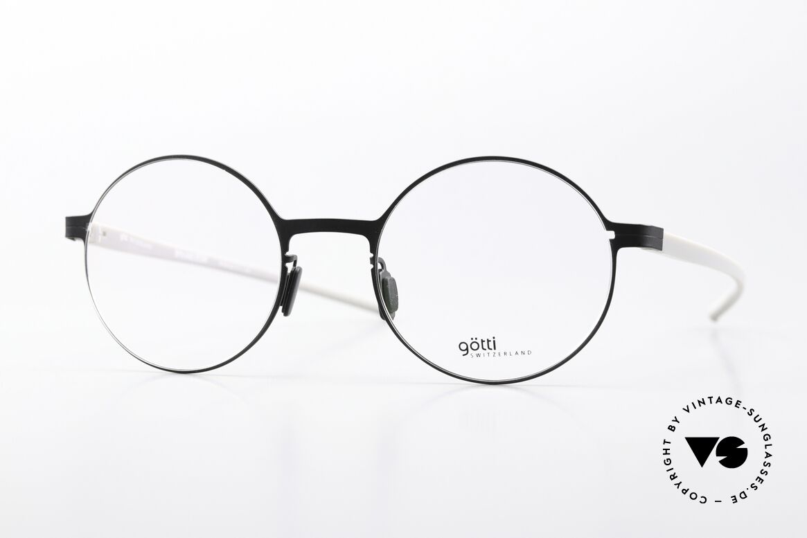 Götti Tamal Superleichte Runde Brille, Götti / Goetti Brille Tamal, Größe 48-20, BLKM-G, Passend für Herren und Damen