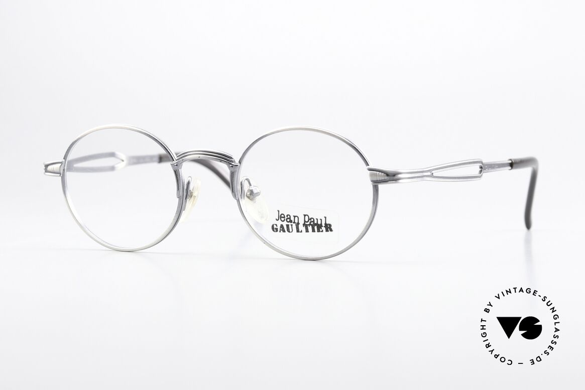 Jean Paul Gaultier 55-7107 Vintage Rahmen von 1997, kleine, runde vintage Brille von Jean Paul GAULTIER, Passend für Herren und Damen