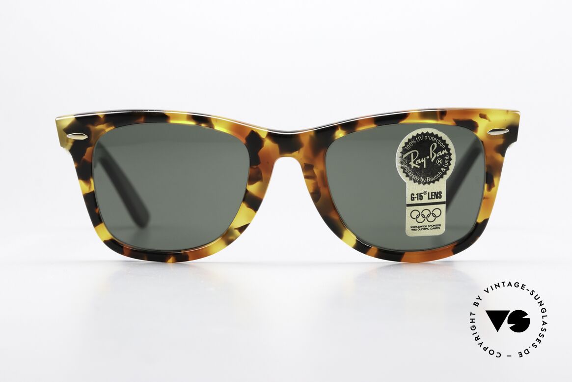 Ray Ban Wayfarer I Limited Deluxe Edition USA, in den 80ern getragen v. Don Johnson in 'Miami Vice', Passend für Herren und Damen