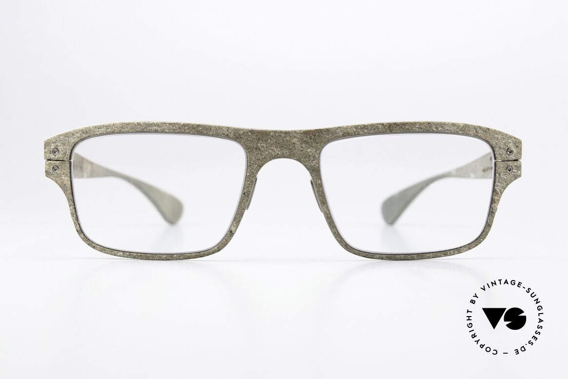 Lucas de Stael Petrus P11 Echtes Rindsleder Und Stein, eine einzigartige Designerbrille; handmade in France, Passend für Herren