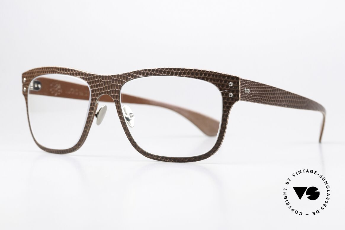 Lucas de Stael Vivarium V06 Brille Aus Dem Vivarium, eine Kombination aus verschiedenen Leder-Sorten, Passend für Herren