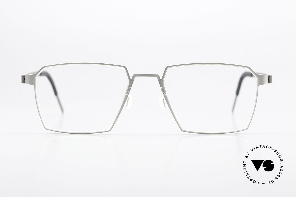 Lindberg 9628 Strip Titanium Eckige Titanium Fassung, unisex Modell 9628, Gr. 51/18, col 10 (silber / titanium), Passend für Herren und Damen