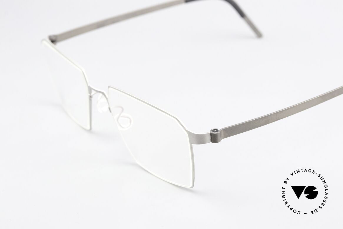 Lindberg 9628 Strip Titanium Eckige Titanium Fassung, stilvolle Damenbrille oder Herrenbrille gleichermaßen, Passend für Herren und Damen