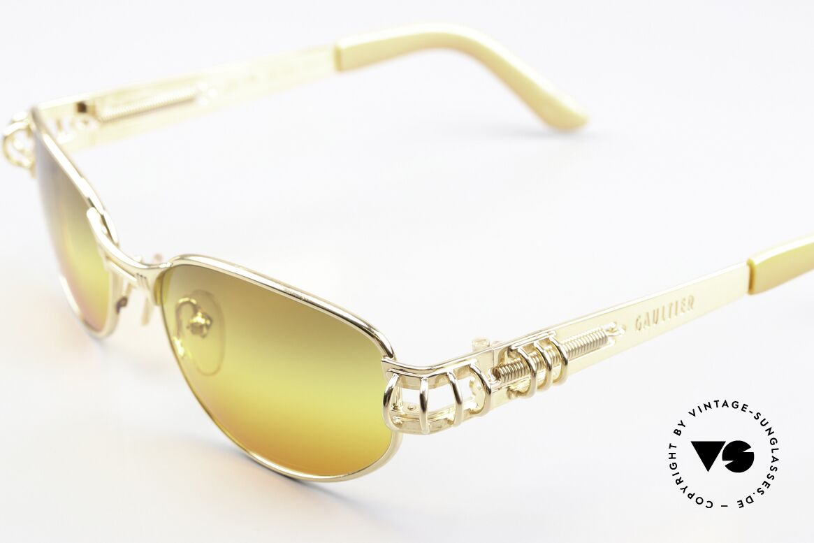 Jean Paul Gaultier 56-6105 Designer Sonnenbrille 1997, einfach genial raffinierte Details (typisch Gaultier), Passend für Herren und Damen