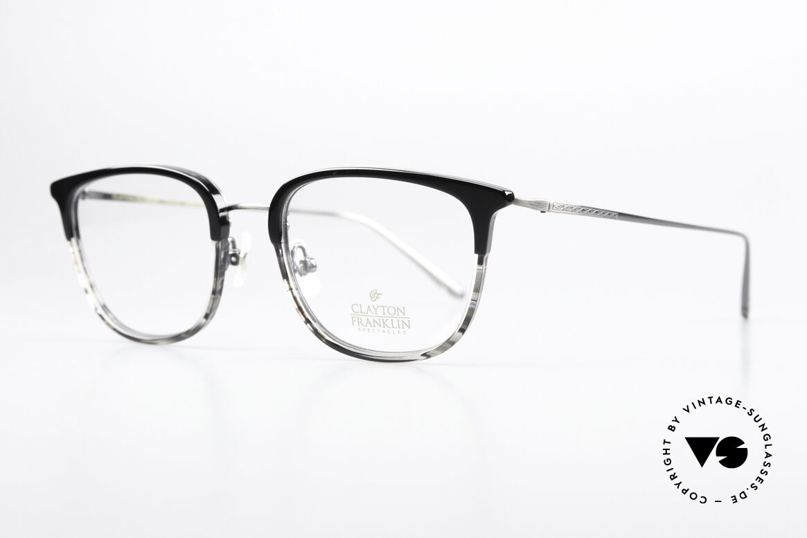 Clayton Franklin 615 Designerbrille Made In Japan, Benjamin Franklin (Gründervater United States), Passend für Herren und Damen