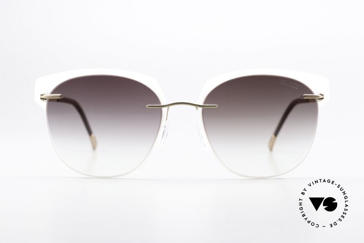 Silhouette 8702 Sonnenbrille Für Damen, Accent Shades Serie; braun-Verlauf Sonnengläser, Passend für Damen