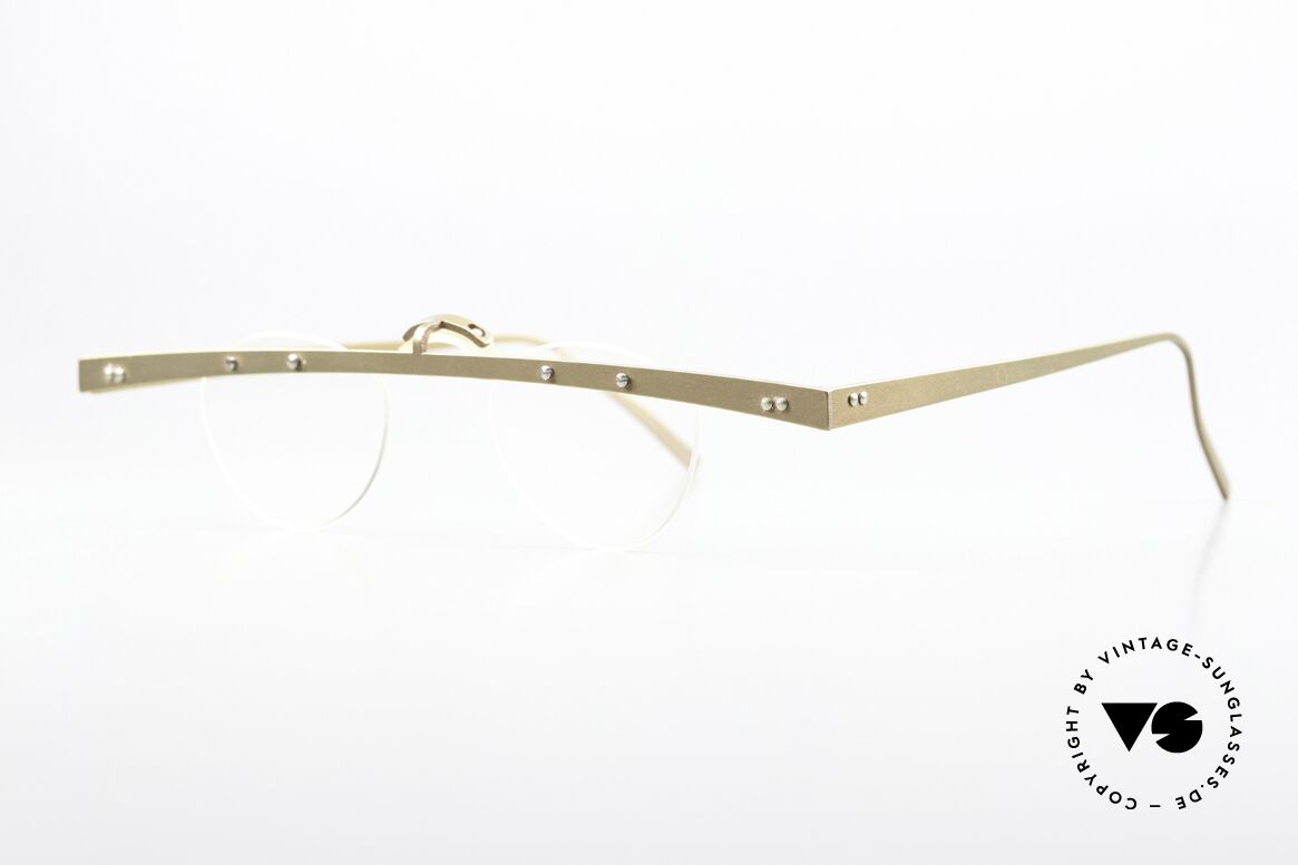 Theo Belgium Tita IV 9 Außergewöhnliche 90er Brille, TITA-Serie = XL Titanium Modelle von THEO von 1992, Passend für Herren und Damen